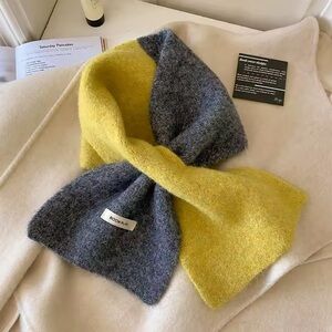 Yellow and Gray cashmere Scarf